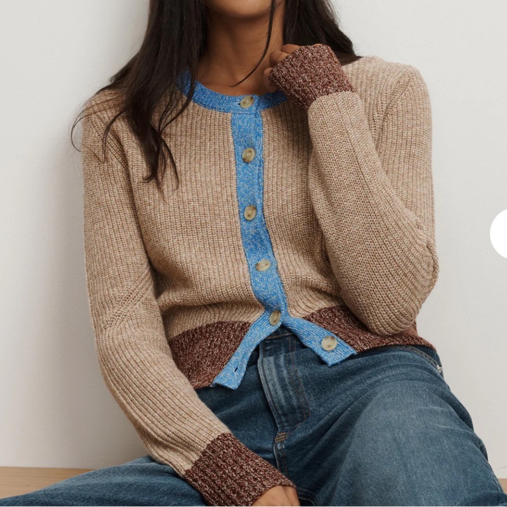 Veronica Beard Ibra Merino Wool-Blend Cardigan - Picture 2 of 5